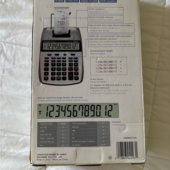 Canon Black and Gray Printing Calculator - Picture 2 of 5